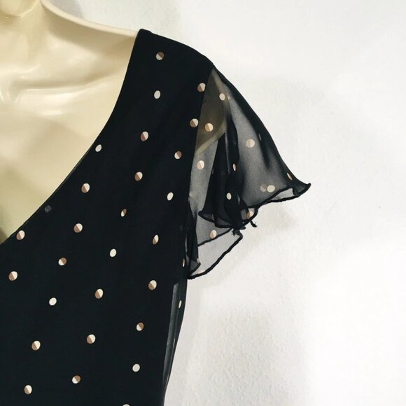 VTG 90’s Jonathan Martin Sz 10 Chiffon Drop Waist Dress Fairy Whimsy Bias Cut - Picture 3 of 14